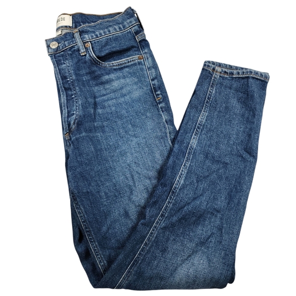 AGOLDE Nico High Rise Slim Ankle Jeans Button Fly Size 26 (27” Inseam) - Picture 3 of 11